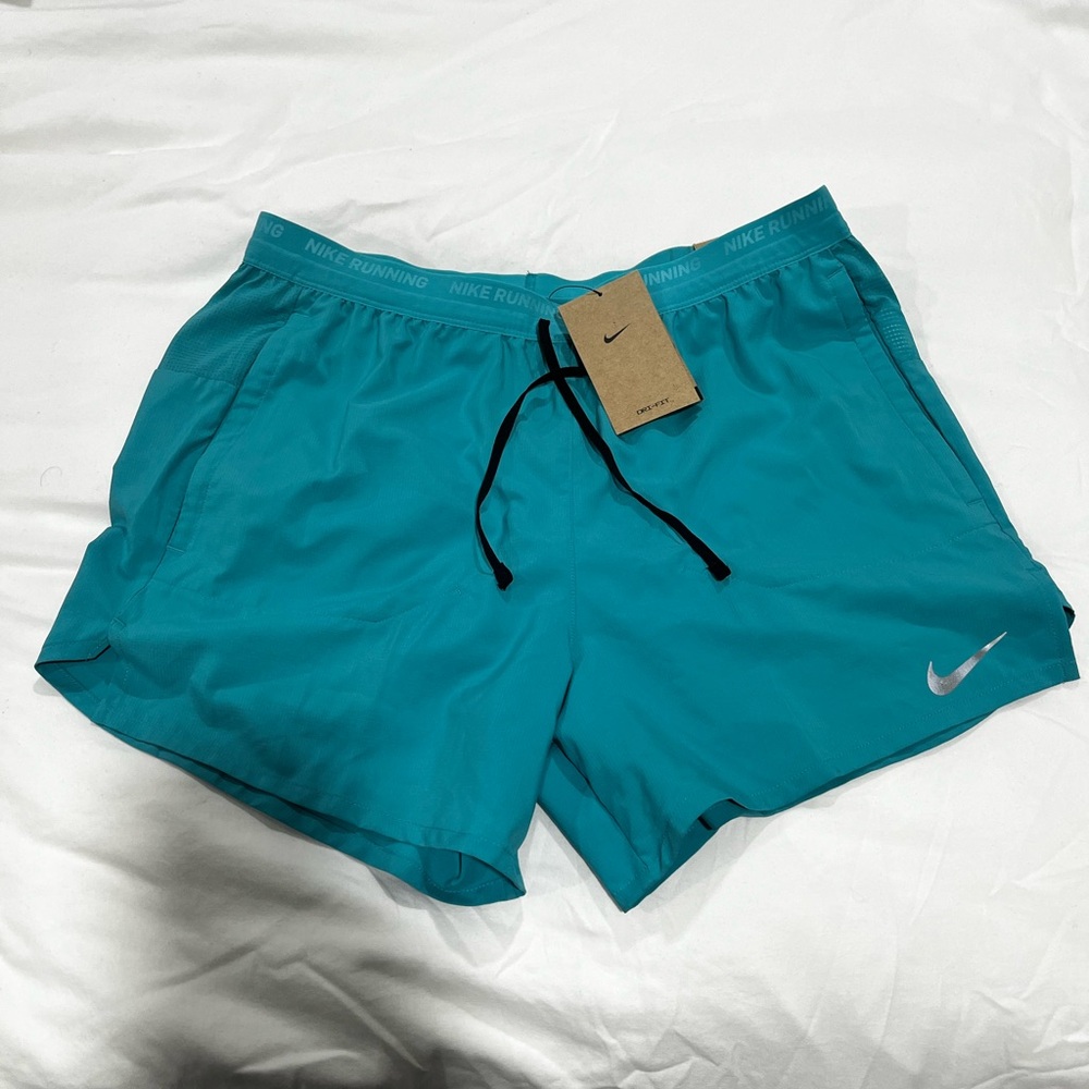 Nike Stride 5” Teal Running Shorts